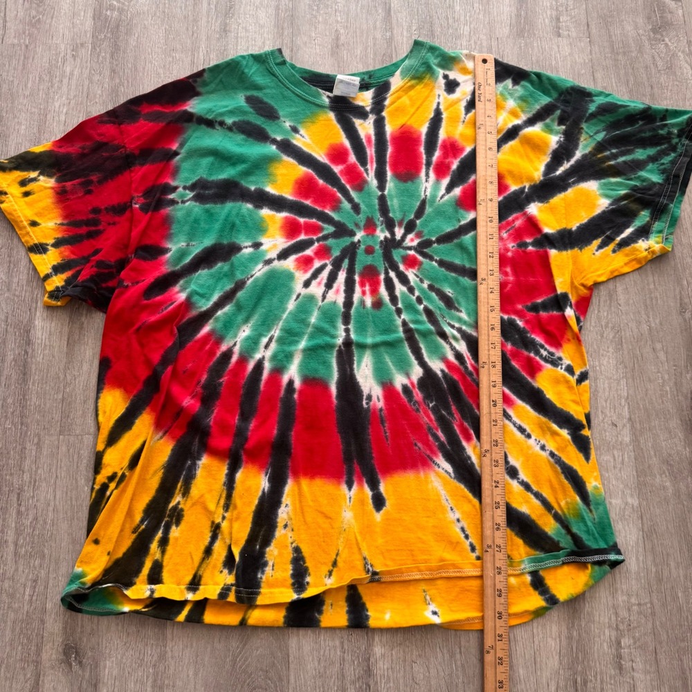 Y2K Gildan Tie Dye T-Shirts Lot of 5 Mens size 3XL Spiral Psychedelic colorful - Picture 4 of 12